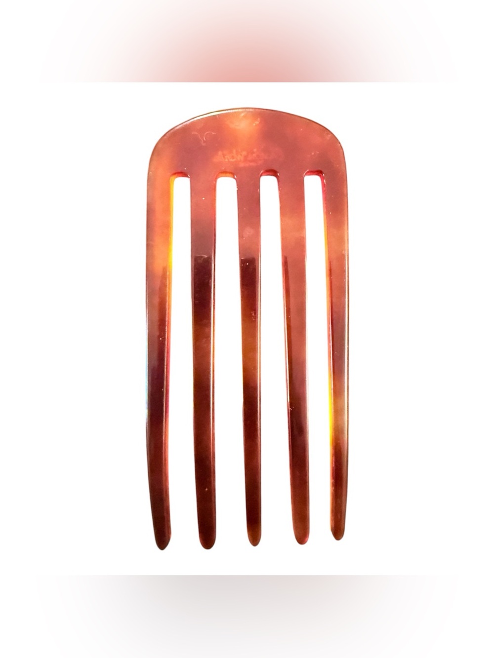 Vintage Charles Wahba Large Hair Pick in Tortoiseshell, 3.5”, Deadstock Unworn